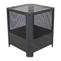Brasero extérieur portable en acier de 16 pouces avec grille de cuisson