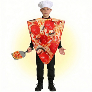 Costumes de cosplay <span class=keywords><strong>pizza</strong></span> unisexe pour enfants Halloween 100% polyester Marque XINJIE En stock - Fours de scène et spectacles sur le thème de la nourriture - Product Image 4