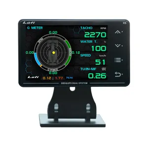 Novo carro multi-função OBD + GPS instrumento água temperatura turbina óleo termômetro G valor giroscópio Lufi xs calibre