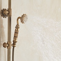Ensemble de robinetterie de douche de salle de bain en laiton bronze antique de luxe de haute qualité