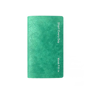 Carnet de planification hebdomadaire A6, couverture en similicuir souple gaufré, organisateur d'horaire quotidien pour les voyages, le bureau, l'école, les affaires - Product Image 5