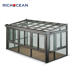 Véranda en aluminium et verre RICHOCEAN avec portes coulissantes pour extension de maison, solarium préfabriqué extérieur, jardin d'hiver - Product Image 6