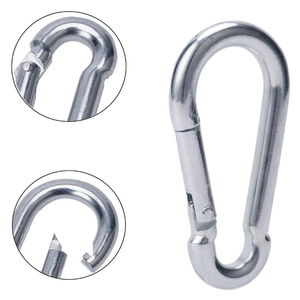 Woqi Hot Sale Outdoor Camping High Quality Flattened Carabiner S-type Spring Buckle Carabiner