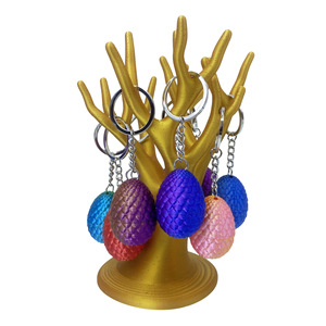 Nouveau design créatif, porte-clés œuf de dragon en plastique imprimé en 3D, pendentif de sac, jouet décoratif, ornement suspendu, cadeau - Product Image 1