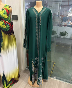 Vestido Abaya Elegante y Moderno con Pedrería para <span class=keywords><strong>Mujer</strong></span>, Venta al Por Mayor de Fábrica CCY 2026, Vestidos Musulmanes Islámicos de Dubái, Kaftan Abaya - Product Image 6