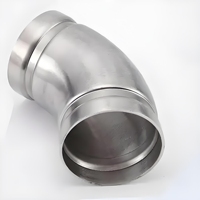 Raccord de tuyauterie anti-corrosion en acier inoxydable SS304 DN133 à rainure, coude à 45 degrés, pour système d'incendie et d'eau potable
