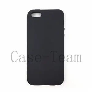 Fabricante al por mayor mate TPU casos suave esmerilado contraportada funda de silicona para teléfono móvil para Apple iPhone 5G negro