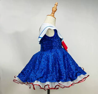 Robe de danse pour filles, costumes de danse à paillettes pour enfants, robe de ballet de marin pour enfant