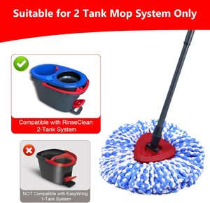 Ricambi per <span class=keywords><strong>Mop</strong></span> in Microfibra Personalizzati, Testine di Ricambio per Tutti i Tipi di Pavimento, Pulizia Profonda, Lavabili in Lavatrice e Facili da Installare - Product Image 2