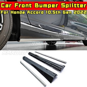 Kit carrosserie sport noir brillant-argenté pour Honda Accord 10.5ème génération 2022 : Lame de pare-chocs avant et jupes latérales – Accessoires automobiles - Product Image 1