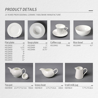 Service de vaisselle en porcelaine à os fins, service de table en os blanc, pour le Restaurant, vente en gros