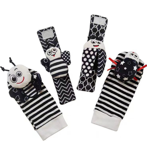 Cadeaux <span class=keywords><strong>de</strong></span> Noël Animal Infantile Poignets <span class=keywords><strong>Hochet</strong></span> et Chaussettes Foot Finders Bébé <span class=keywords><strong>Hochet</strong></span> Jouets pour 0-6, 6-12 Mois Nouveau-Né - Product Image 5