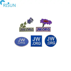 Wholesale Customized Enamel Jw org Enameled Metallic Pins Lapel Pins Badges Brooches Custom Enamel Pins JW