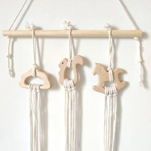 INS porte-nœud de cheveux rangement épingle à cheveux fille Clips organisateur cintre en bois chambre à coucher tenture murale décors pour bébé adolescente chambre à coucher - Product Image 6