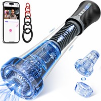 Nouvelle Arrivée - Godet de Masturbation Électrique Connecté pour Hommes - Vibrateur et Aspirateur pour l'Entraînement et l'Agrandissement du Pénis - Pour Usage Masculin