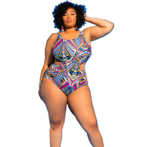 Vente d'usine Maillots de bain imprimés africains Maillot de bain une pièce pour femmes Coupe haute <span class=keywords><strong>Trikini</strong></span> String Monokini Brésilien Maillots de bain grande taille - Product Image 1
