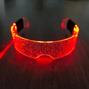 Cyberpunk Led Starry Light-Emitting Glasses Party Dance Disco Technology Glasses Cross-Border Supply Wholesale