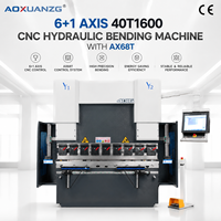 Presse plieuse hydraulique CNC miniature 6+1 axes 40T1600, machine de pliage hydraulique automatique pour le traitement des métaux en aluminium