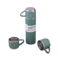 Cadeau 3 pcs en acier inoxydable affaires extérieur portable double paroi vide tasse flacon thermos bouteille d'eau coffret cadeau