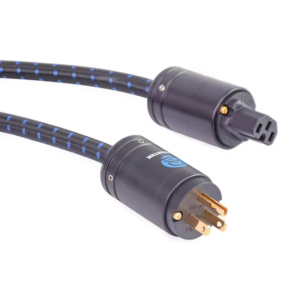 RASANTEK Hi End Audio Power Line Cords Gold Plated Male Female US Plug Audio Power Cable HIFI Power Cord for Speaker Amplifier