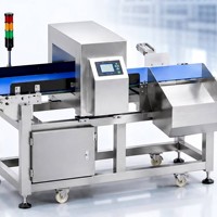 Détecteur de métaux alimentaire électrique intelligent haute sensibilité, indice IP65, construction en acier inoxydable 304 pour lignes de convoyage, facile à utiliser