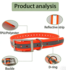 Kalung Anjing Reflektif dengan Gesper Tahan Lama, Cincin D, Dapat Disesuaikan, Tahan Gigitan, Tahan Air, untuk Aktivitas Luar Ruangan, Berjalan, Berenang, Perlengkapan Hewan Peliharaan - Product Image 3