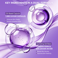 Crème hydratante pour le visage, soin de la peau en marque privée, anti-âge, rajeunissante, crème en capsules de caviar PDRN