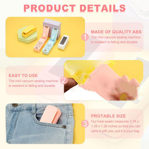 Top Seller <b>Vacuum</b> Food Sealer <b>Portable</b> Mini Food Sealing Machine Plastic Bag Sealer - Product Image 3