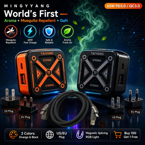 Cargador 7 en 1 con Carga Rápida, Luz Intermitente, Cable de Datos Compatible con Teléfonos Huawei y Apple iPhone, Repelente de Mosquitos con Fragancia - Product Image 1