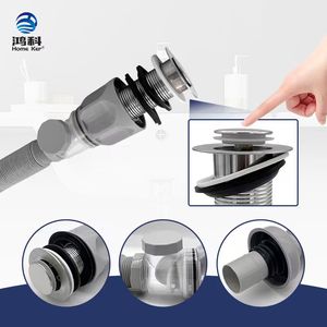 Tubo de drenaje de PVC de gran venta con cabezal de acero inoxidable Estilo moderno Diseño antiolor Fácil instalación <span class=keywords><strong>para</strong></span> lavabo de <span class=keywords><strong>baño</strong></span> - Product Image 6