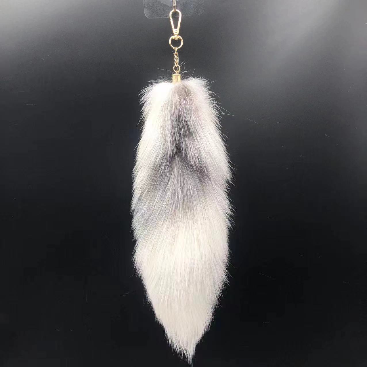 【極美品】PAMEO POSE FOX TAIL FAKE FUR SCARF Luxurious Real Fur Fox Tail Shawl - Winter Scarf Accessory