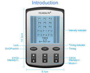 Taşınabilir Elektro Masaj Terapi Cihazı Zamanlayıcı Kontrolü AAA Pil ile Ağrı Kesici Elektriksel Kas Stimülatörü - Product Image 3