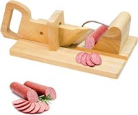 Trancheuse à saucisses en bois écologique HanHe avec lame en acier inoxydable pour saucisses sèches de Goteborg et fromages durs