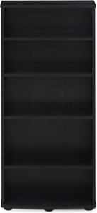 Black 4-Tier Adjustable Multimedia <strong>Storage</strong> <strong>Tower</strong>, Curved Base DVD <strong>CD</strong> Rack for Living Room Home Office - Product Image 2
