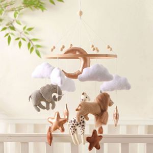 Mobile musical en bois fait main pour berceau, style bohème moderne pour bébé - Unisexe - Product Image 4