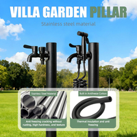 Robinet vertical en acier inoxydable antigel pour jardin, fontaine d'extérieur en cuivre pour arrosage de cour