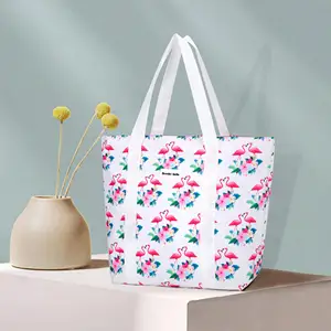 High Quality Shoulder Beach Tote Bag Pretty Custom Large Shopping Handbags For Women Ladies