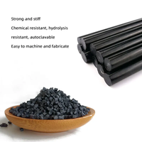 Granulés de PEEK noir 10% 15% 30% en fibre de carbone, résine PEEK+CF30%, plastiques techniques pour moulage, matériau de haute qualité