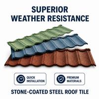 Tuiles de Toiture Métalliques Enduites de Pierre en Gros pour la Construction – Matériaux de Construction Imperméabilisants pour Toitures de Maisons