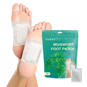 Herbal Mugwort Foot Pads Natural Bamboo Vinegar Wormwood Powder Foot Patch For Foot Care