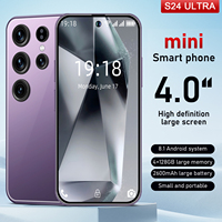 Smartphone Android 14 S24 Ultra 5G débloqué 4 pouces, 6 Go de RAM, 128 Go, appareil photo 32 MP, batterie 4000 mAh, Face ID, empreinte digitale, GPS, double SIM, Deca