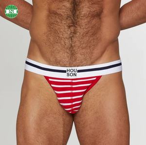 Jockstrap imprimé à rayures violettes <span class=keywords><strong>String</strong></span> de poche cousu à verrouillage plat avec sangle bout à bout pour hommes Support personnalisation étiquettes étiquette paquet - Product Image 4