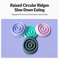 Gamelle ronde en silicone pour chien, anti-étouffement, à alimentation lente, stable, antidérapante, durable, avec emballage couleur personnalisé
