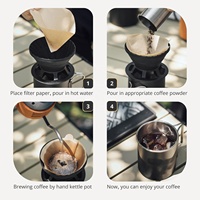 Sac à café de voyage intérieur extérieur double tasse Kit de cafetière manuelle avec emballage Set de thé arabe pour café