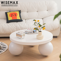 WISEMAX — meubles modernes en bois, bande zèbre, Table basse de salon, Table centrale en bois pour la décoration, style scandinave