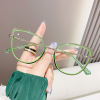 Nouvelles lunettes de lecture unisexes sans monture en métal à monture complète avec blocage de la lumière bleue pour la forme du visage en diamant