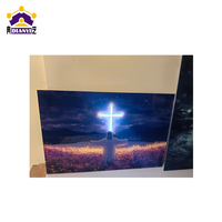 Jésus Portrait Christianisme Décor Peinture sur Acrylique Art Peintures Murales Moderne Religion Arts LED Affiche