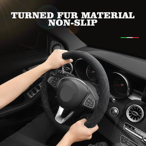 Funda de Volante de Cuero Sintético Flexible con Diseño Geométrico de 4 Brazos, Universal, Antideslizante, Accesorio para Auto - Product Image 4