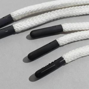 Hand-woven Coated Polyester Drawcord Rope Black and White Two-Color Garment <b>Accessories</b> - Product Image 2