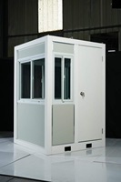 Cabine de sécurité portable élégante en métal, kiosque temporaire, cabine de sécurité, petite caserne de garde, cabine de sécurité moderne en extérieur